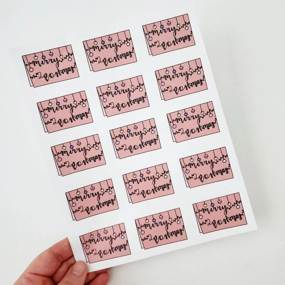 LB045 Custom Poshmark Stickers Christmas Shipping Supplies Labels [Price Firm] - Picture 4 of 10